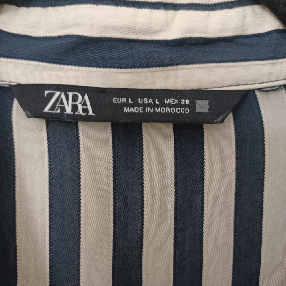 ZARA Striped Shirt Dress - Picture 6 of 10
